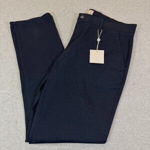 Hickey Freeman Navy Blue Classic Fit Stretch Chino Pants 38x32 NWT